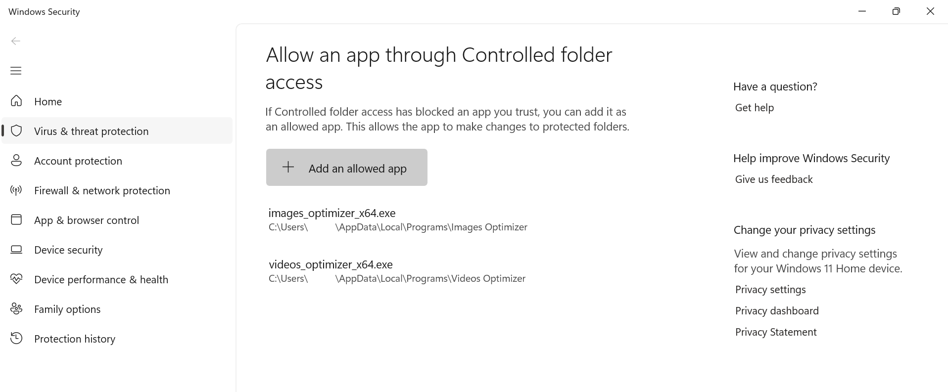 Fix Unauthorized Changes Notification