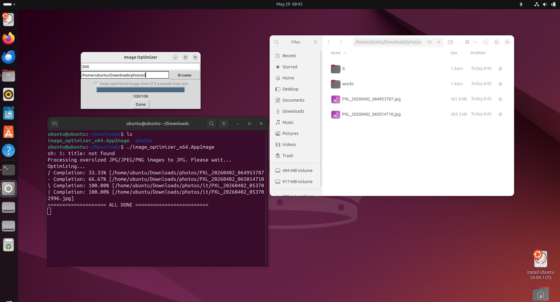 Images Optimizer for Linux